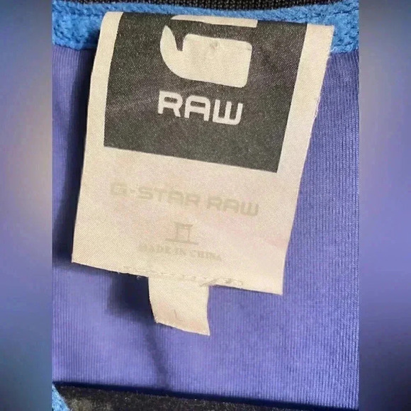 G Star Raw Men's Jacket "Jack Vest SW" Soft Shell Lined Blue Ctn Zippers Pkts L - Picture 3 of 5